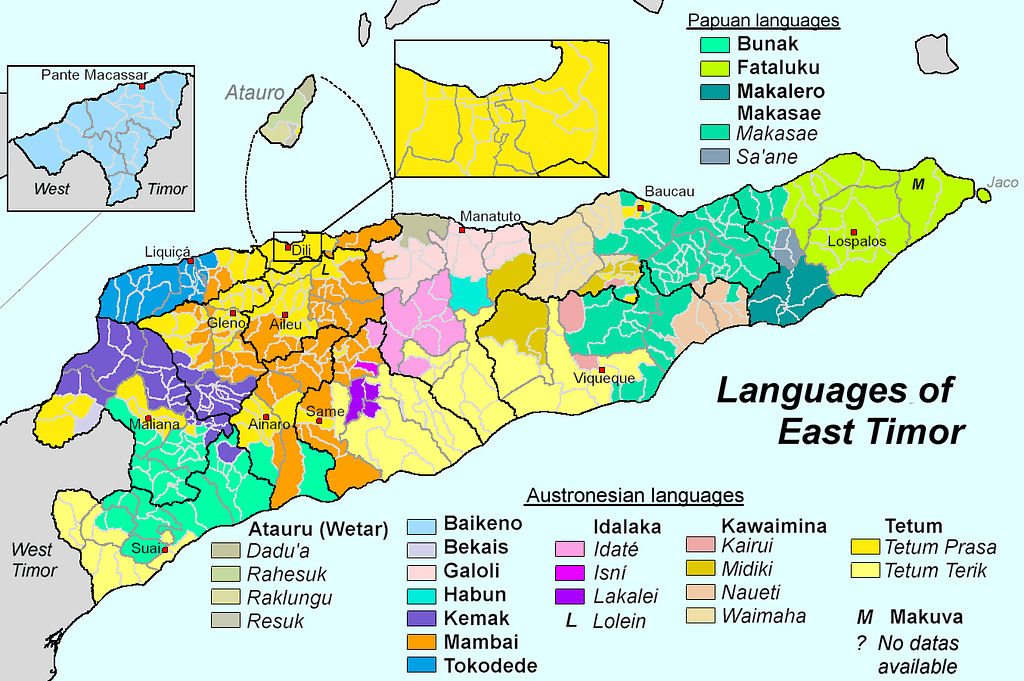Timor Language Map