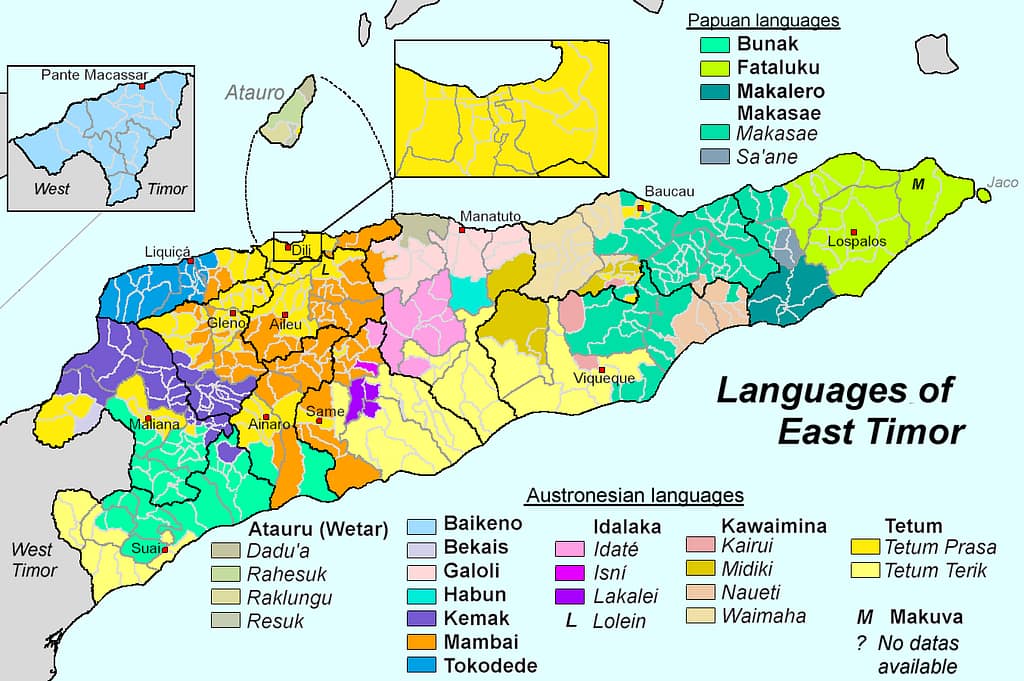 Timor Language Map